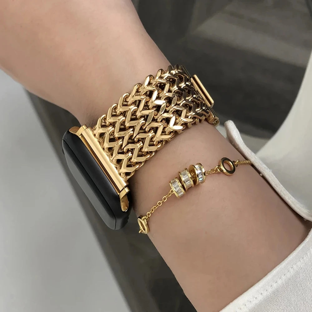 Elegantes Apple Watch Armband aus Edelstahl von Myncase
