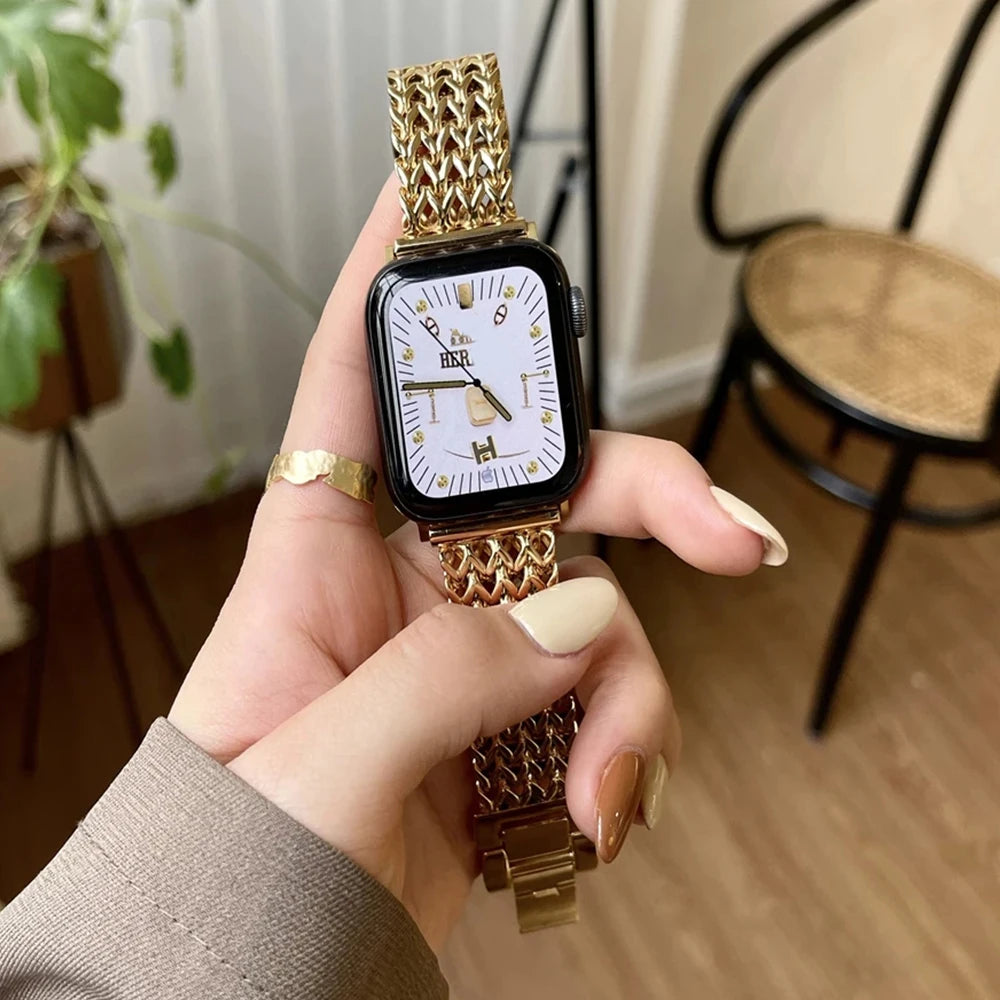 Elegantes Apple Watch Armband aus Edelstahl von Myncase