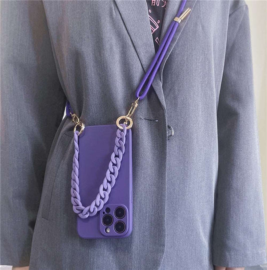 Crossbody iPhone Hülle mit abnehmbarem Seil und Handschlaufe von Myncase