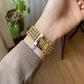 Elegantes Apple Watch Armband aus Edelstahl Rückseite von Myncase