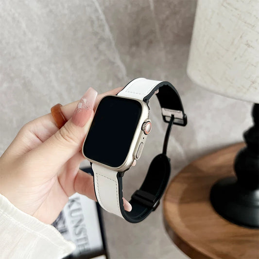 Elegantes Apple Watch Armband aus Leder von Myncase
