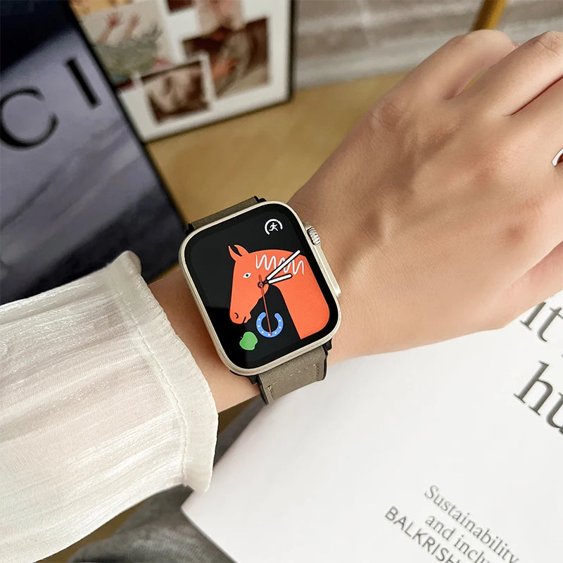 Elegantes Apple Watch Armband aus Leder von Myncase