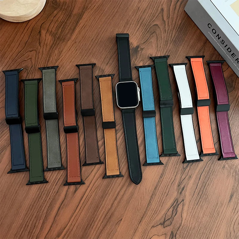 Elegantes Apple Watch Armband aus Leder von Myncase