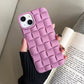 Modische iPhone Hülle aus Silikon im 3D Würfel Muster in Pink von Myncase