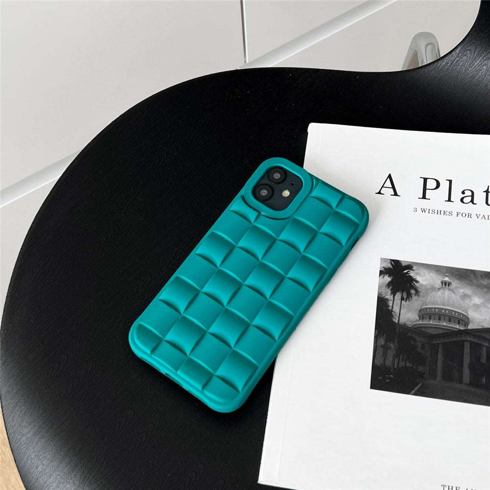Modische iPhone Hülle aus Silikon im 3D Würfel Muster von Myncase