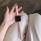 Modisches Apple Watch Lederarmband in Pink von Myncase