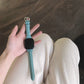 Modisches Apple Watch Lederarmband in Türkis von Myncase