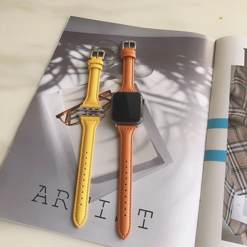 Modisches Apple Watch Lederarmband von Myncase