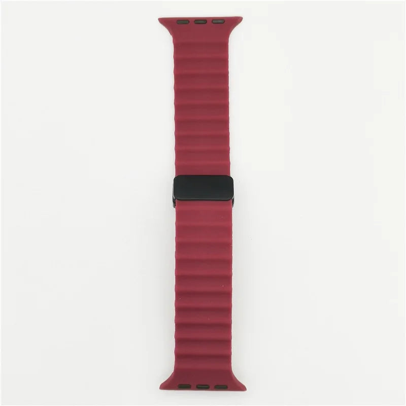 Modisches Apple Watch Sportarmband von Myncase in Dunkelrot